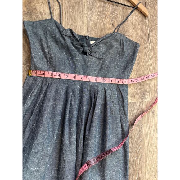 Madewell Chambray Tiefront Cutout Cami Dress Size 4 - Picture 8 of 10